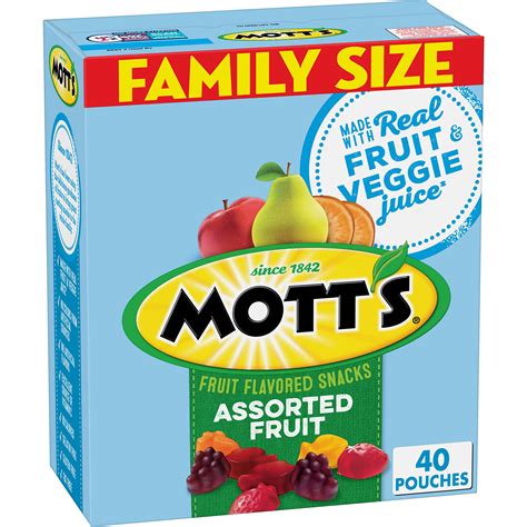 Buy Mott's Fruit Flavored Snacks, Assorted Fruit, Family Pack, Gluten Free, 40 ct Online at ...