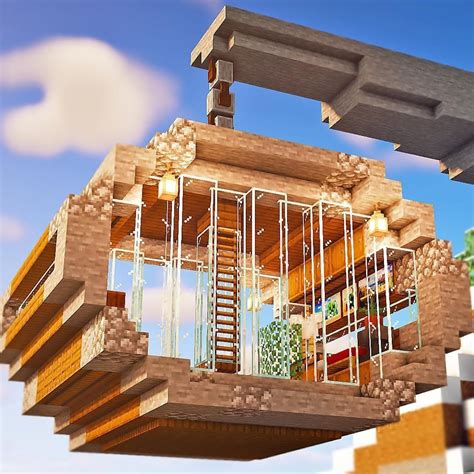 Minecraft Builds! ⛏ on Instagram: “Amazing Hanging House by @sheepggmc 🐑 Watch the tutorial on ...