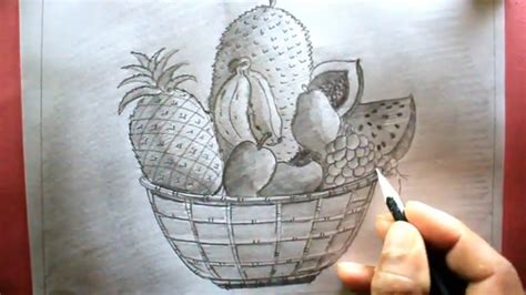 Still Life Fruit Bowl Drawing