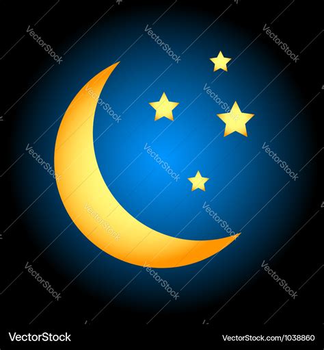 Moon symbol Royalty Free Vector Image - VectorStock