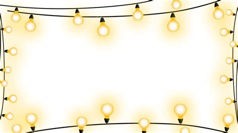 Christmas Lights String Lights Border Warm Yellow Bulbs, Christmas, Light, Light Post PNG ...