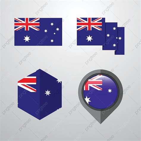 Australia Flag Vector Hd PNG Images, Australia Flag Design Set Vector, 26th, Independence, Label ...