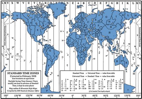 Time Zone Map With Cities