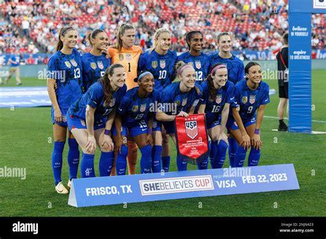 USA Women’s National Soccer Team pose before the start of the 2023 SHEBELIEVES CUP USA vs Brazil ...