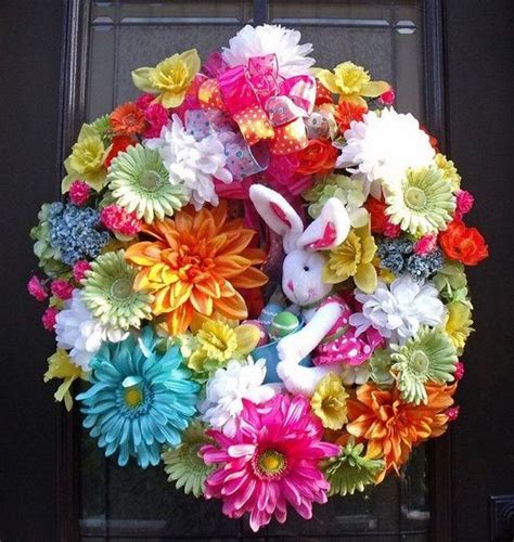 Easter wreaths for the front door – adorable ideas with flowers