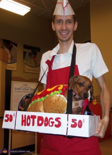 Hot Dog Vendor and Hot Dog Halloween Costume Idea