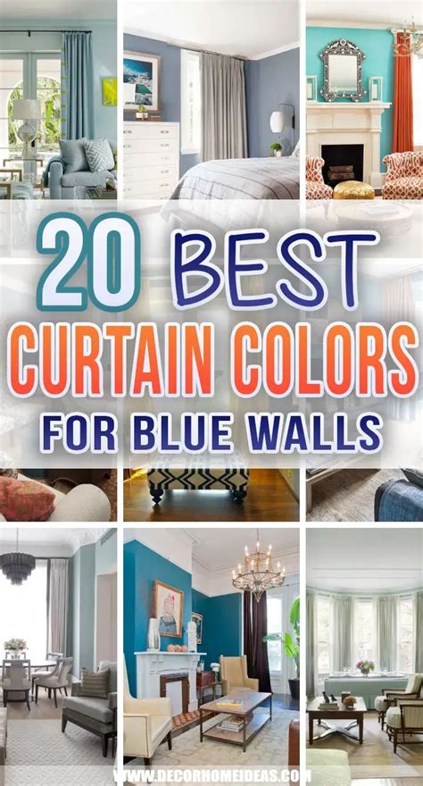 20 best curtain colors for blue walls in the living room, bedroom and dining area