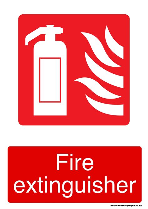 Fire extinguisher - Health and Safety Signs