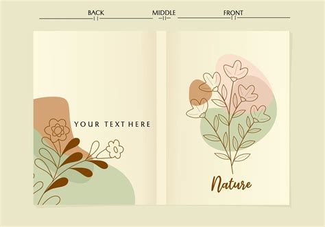 Contemporary backgrounds.boho aesthetic book cover with hand drawn floral elements.Design ...