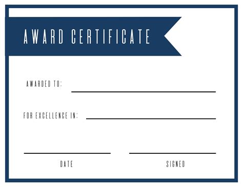 Free Printable Award Certificate Template - Paper Trail Design