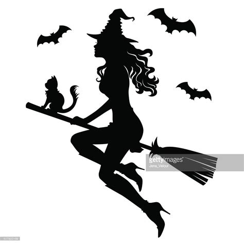 Witch clipart broom silhouette, Witch broom silhouette Transparent FREE for download on ...