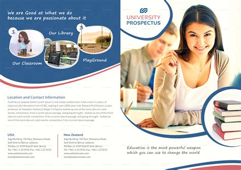 College Bi Fold Brochure Design Template in Word, PSD, Publisher