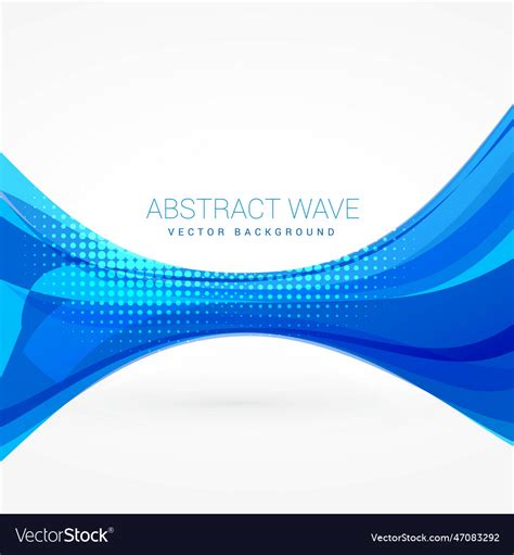 Abstract blue wave design Royalty Free Vector Image