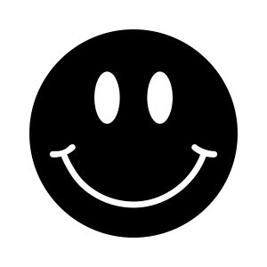 Black Smiley Face Emoji SVG, Basic Smile Clipart SVG Instant Download | PremiumSVG