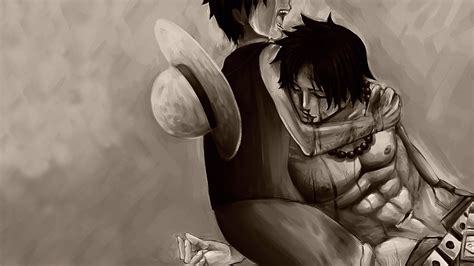 Monkey D. Luffy and Portgas D. Ace sketch, One Piece, Monkey D. Luffy, Portgas D. Ace HD ...