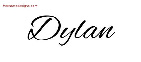 Cursive Name Tattoo Designs Dylan Free Graphic - Free Name Designs