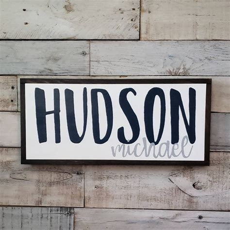 Wooden Rustic Baby Name Sign /nursery Wall Decor/ 9x18 - Etsy