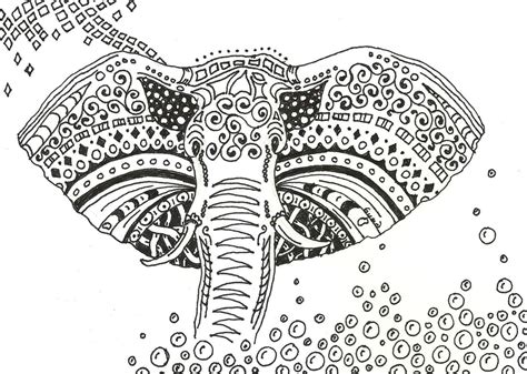 Tribal Elephant Coloring Pages For Adults - Coloring Home