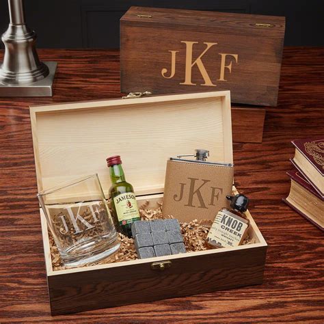 Classic Monogram Custom Whiskey Gift Set for Men