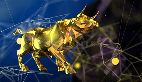 3D Render of a Digital Stock Market Symbol Stock Illustration ...