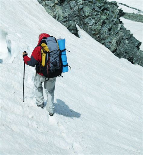 Hike in snowy mountains — Stock Photo © kamchatka #6556941