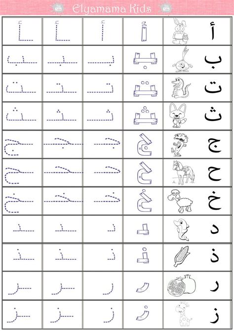 Teach child how to read: Arabic Alphabet Free Printable Worksheets