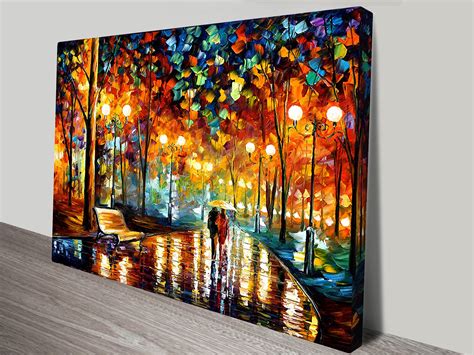 Rain Rustle Leonid Afremov Canvas Art Print