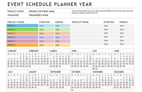 Google Event Planner Template