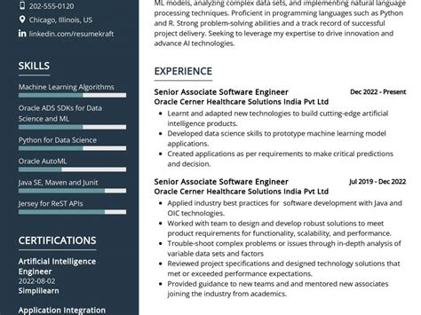 Artificial Intelligence Engineer Resume Sample in 2024 - ResumeKraft