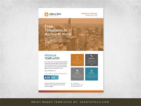 Corporate flyer design in Microsoft Word free