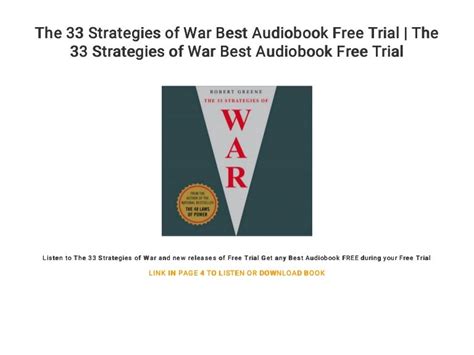 The 33 Strategies of War Best Audiobook Free Trial | The 33 Strategie…