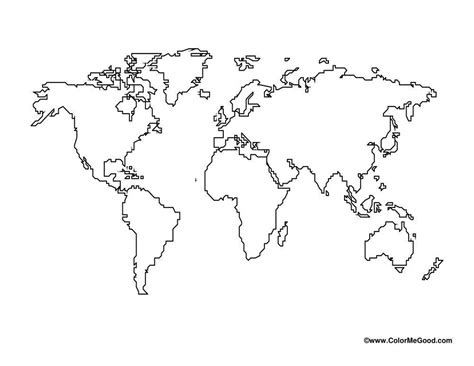 Free Printable Blank World Map Worksheet 2 | Map worksheets, World map outline, Free printable ...