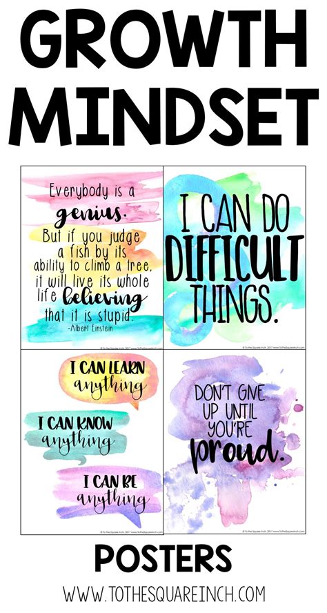 Growth Mindset Posters | Quotes for students, Growth mindset posters, Growth mindset