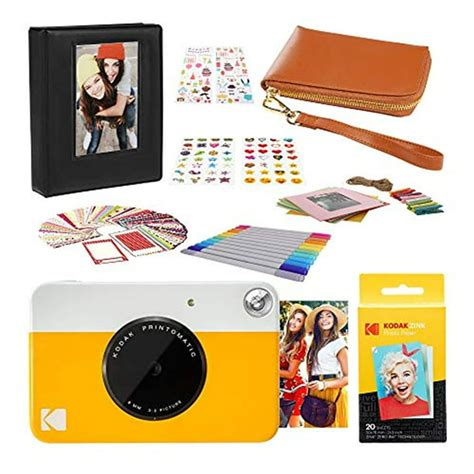 Kodak PRINTOMATIC Instant Print Camera (Yellow) 2x3 Photo Album Kit - Walmart.com - Walmart.com