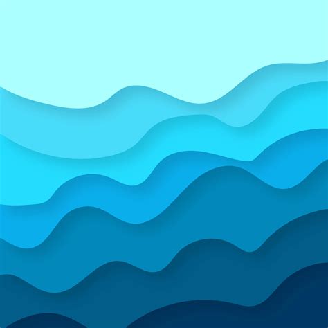 Abstract papercut blue colorful with wave background vector 258625 Vector Art at Vecteezy