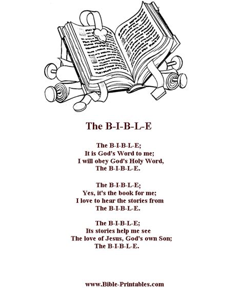 Books Of The Bible Song Lyrics Printable