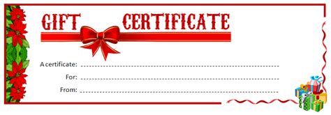 Printable Gift Certificate MS Word Template | Office Templates Online