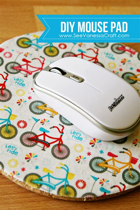 (craft tutorial) diy fabric mouse pad - See Vanessa Craft