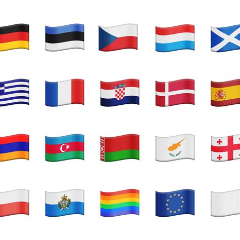 Vector Emoji Flags Europe