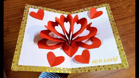 The astonishing Diy 3D Heart ️ Pop Up Card | Valentine Pop Up Card Throughout 3D Heart Po… | Pop ...