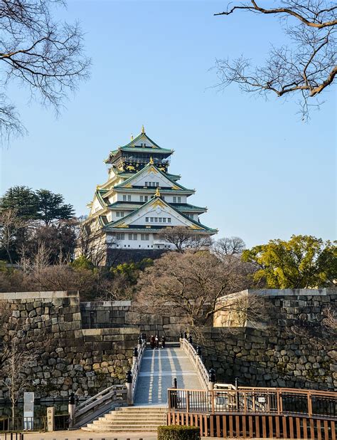 HD wallpaper: spring, osaka castle, japanese castle, trees, sky | Wallpaper Flare