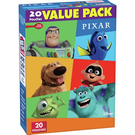 Disney Pixar Fruit Snacks, Value Pack, 20 ct - Walmart.com - Walmart.com