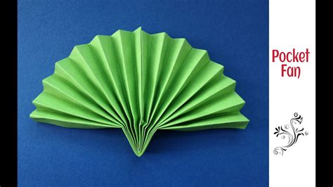 Useful Origami - Paper Pocket Folding Fan - Very handy in summer !! - YouTube