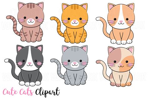 Cute Cats Clipart Graphic by magreenhouse · Creative Fabrica