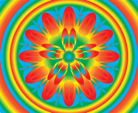 Psychedelic Mandala Vector Vector Art & Graphics | freevector.com