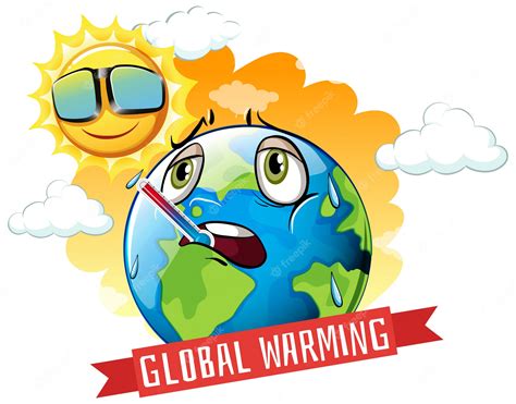 World Illustration - Global Warming / Climate Change Vector - Clip Art Library