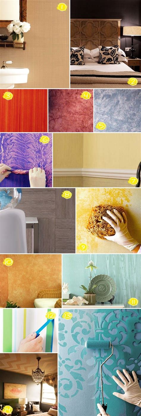 Textured painting ideas - never have a plain wall again! | ไอเดียตกแต่ง, แต่งบ้าน, ทาสี