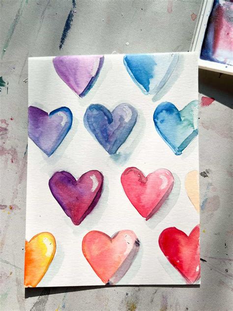 Easy Valentine's Day Watercolor Painting Idea - Crafty Art Ideas