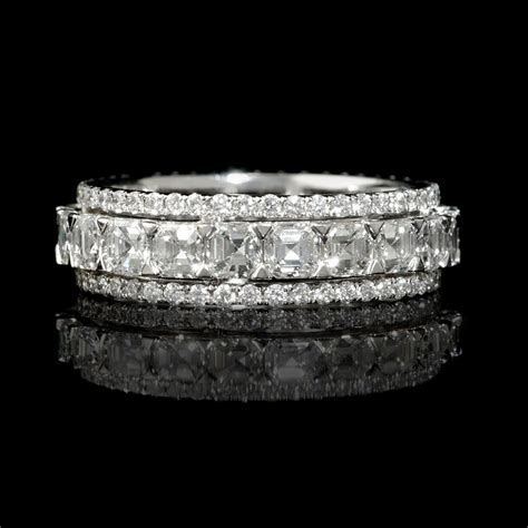 4.26ct Diamond 18k White Gold Eternity Wedding Band Ring