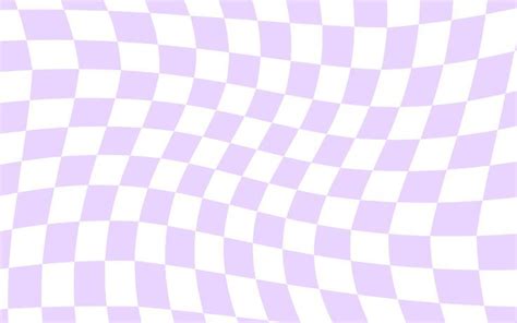 Pastel Purple Wavy Checkerboard Wallpaper